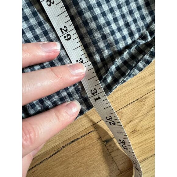 Barbour Men's XL Button Down Shirt Tailored Fit Long Sleeve Checker Gray Pocket - Picture 6 of 16